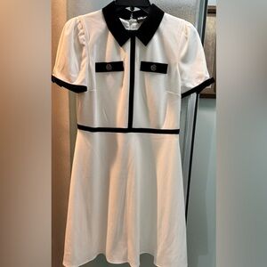 Elegant Black and White Dress